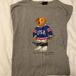 Polo Ralph Laure USA Hockey Bear LS TShirt XL NWOT